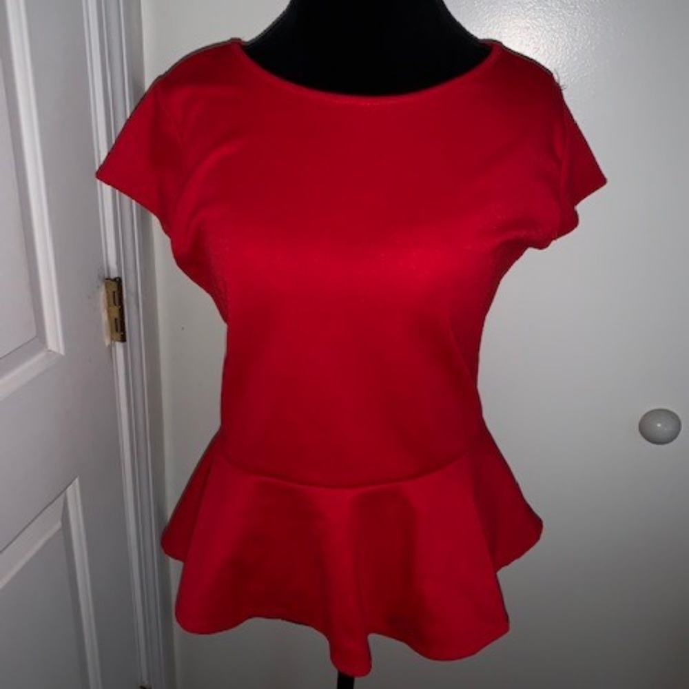 Red Peplum Top